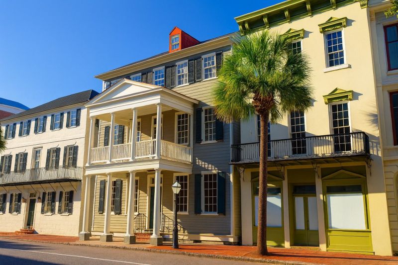 Historic Building with Exterior Staircase
